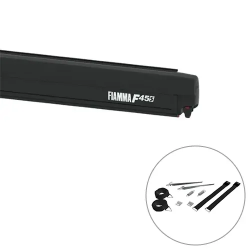 Fiamma F45 S Awning 3.5m - Deep Black / Royal Grey