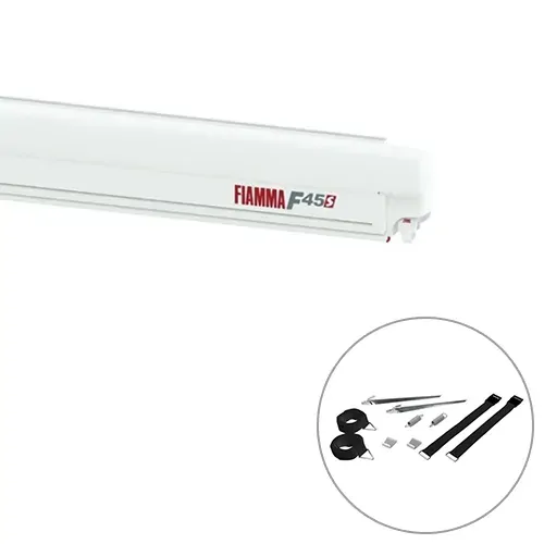 Fiamma F45 S Awning 1.90m - Polar White / Royal Grey