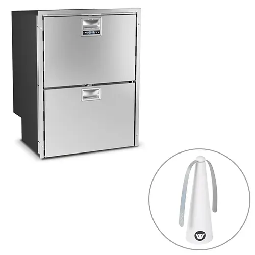 Vitrifrigo DRW180A Stainless Steel 2 Drawer Fridge Freezer 150L
