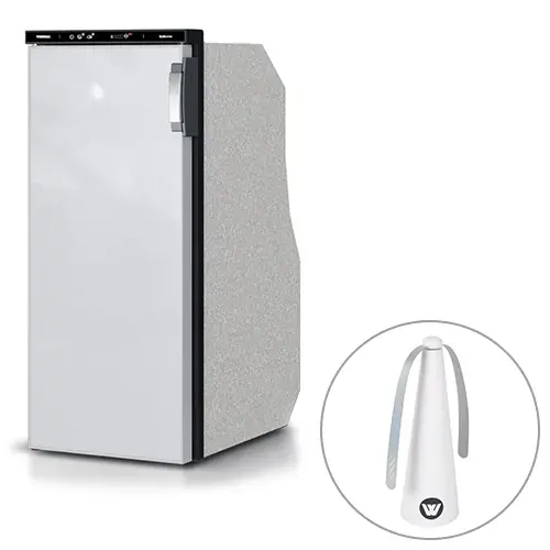 Vitrifrigo Slim 90 82 Litre 12/24V Fridge Freezer Silver, Chrome Lock