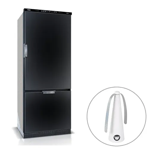 Vitrifrigo Slim250CHR 12/24V 250 Litre Fridge & Freezer with Chromelock