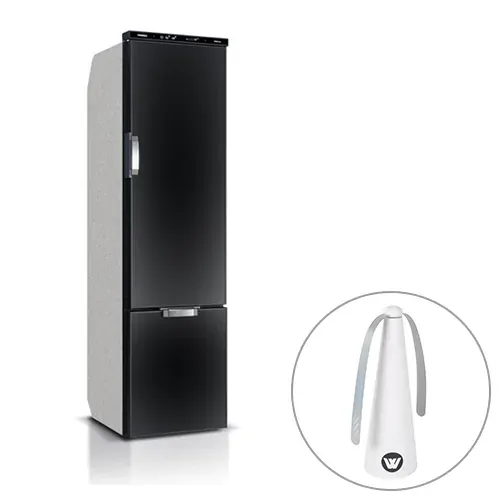 Vitrifrigo Slim 150 CHR 140 Litre 12/24V Black Compressor Fridge Freezer with Chromelock