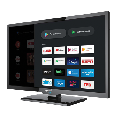 Sphere S8 23.8" FHD ELED TV with DVD Combo & Smart - 12/240V