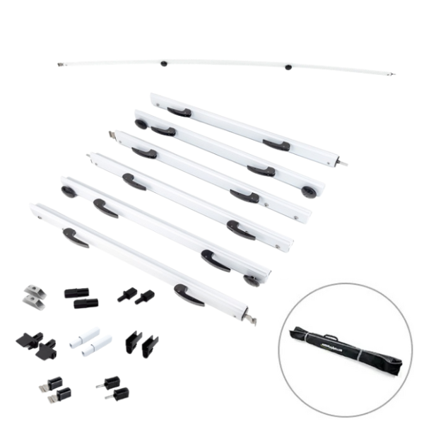 Aussie Traveller White Anti-Flap Kit (AFK) Pro+ with Curved Rafter ...