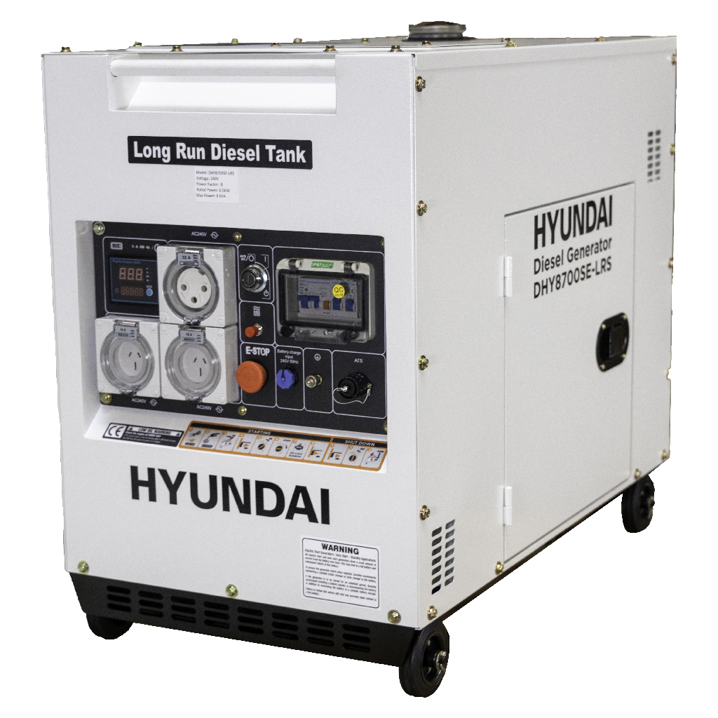Blændende absorberende skandale Hyundai DHY8700SE-LRS 8kVA AVR Diesel Portable Generator| My Generator