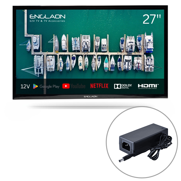 ENGLAON 27’’ Full HD 12V Smart TV With Chromecast & Bluetooth