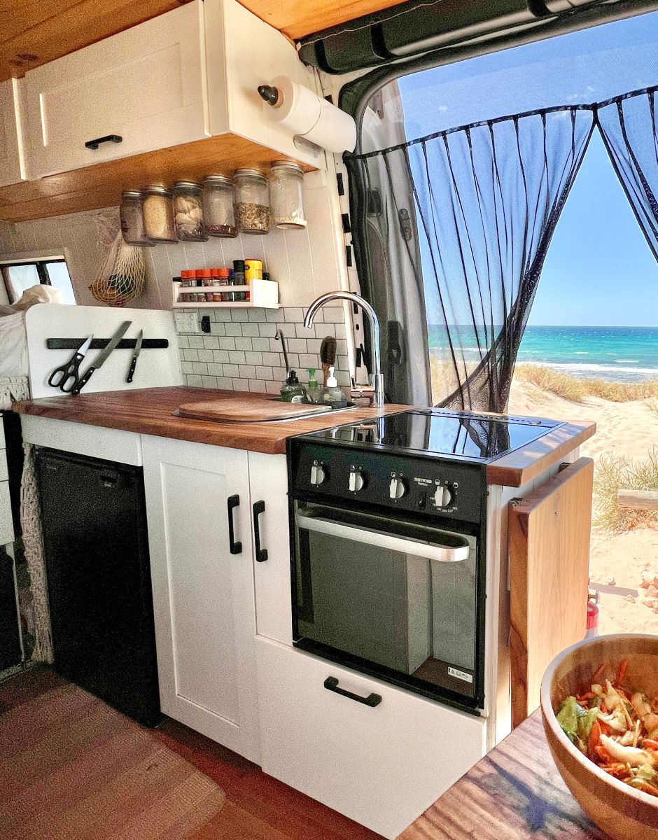 Campervan with oven