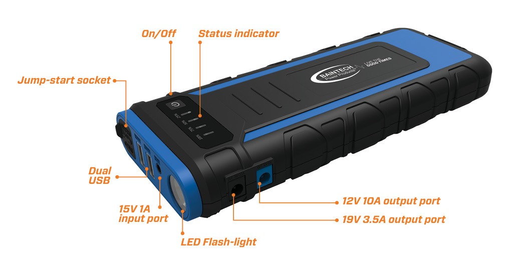 Baintech 800A Jump Starter and Power Bank