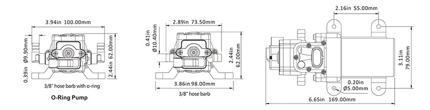 Seaflo Dimensions