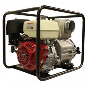Trash pump for sale: Honda Powered Trash Pump; Perfect for construction/building sites and yards requiring transfer of muddy water containing solids and debris