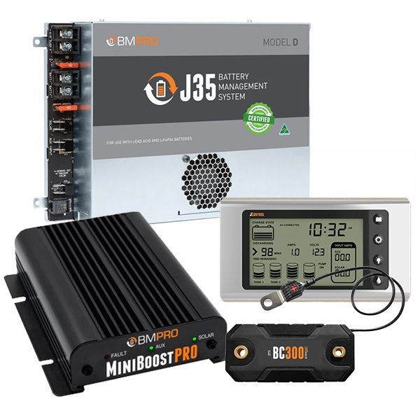 BMPRO J35D BMS Existing Full Lithium Upgrade Bundle with MiniBoostPro 30A DC-DC Charger, JControl & B300 Shunt