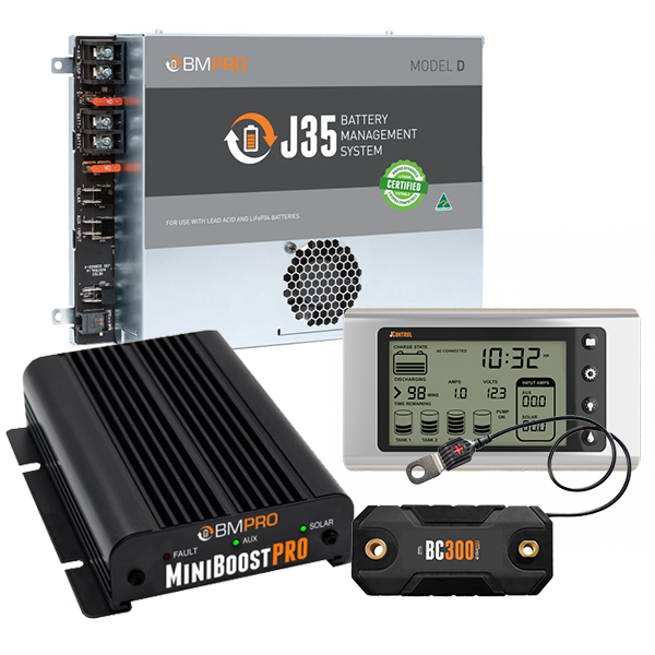 BMPRO J35D BMS Existing Full Lithium Upgrade Bundle with MiniBoostPro 30A DC-DC Charger, JControl & B300 Shunt 