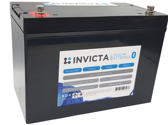 Invicta 12V 200Ah Lithium Battery with Bluetooth
