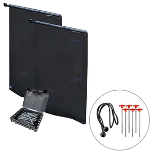 Aussie Traveller Black Pop-Top Caravan Sunblocker End Wall & Pegs Bundle