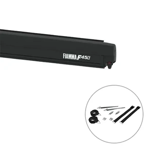 Fiamma F45 S Awning 3.5m - Deep Black / Royal Grey