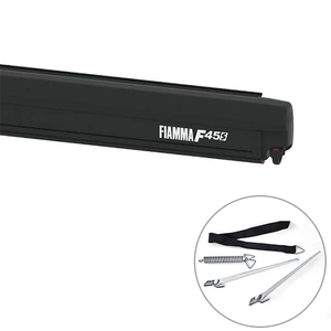 Fiamma F45 S Awning Deep Black 4.5m Black Royal Grey