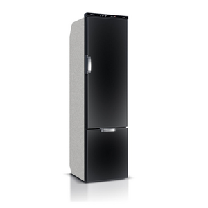 Vitrifrigo Slim 140 Litre 12/24V Black Fridge Freezer with Chromelock