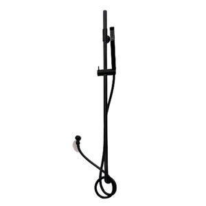 Barka Matt Black Adjustable Shower Rail Set
