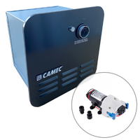 Camec 13kW Black Digital Instantaneous Gas Water Heater Bundle with Flojet 12V Triplex Water Pump