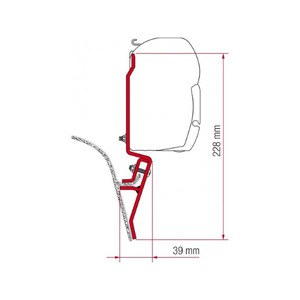 Fiamma AWN VWT2/T3 Fitting Brackets for F45. 98655-035