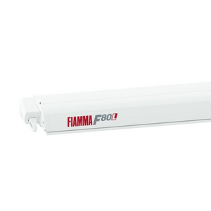 Fiamma F80L 500 Polar White Awning - Royal Grey Canopy  07840H03R