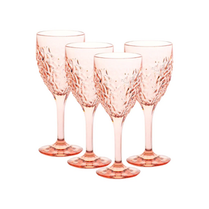 D-Still Unbreakable Bloom Wine Glasses 280ml, Set of 4