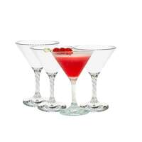 D-Still 270ml Polycarbonate Noble Martini Glass, Set of 4