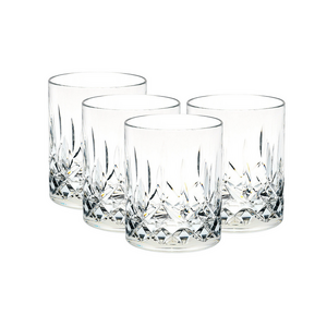 D-Still 295ml Polycarbonate Diamond Cut Old Fashion Glass, Set of 4