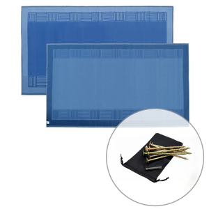 ACM 3x2.4m Square Pattern Annexe Mat Navy/Grey