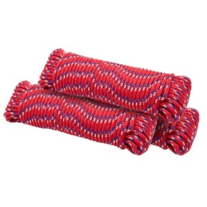 Aussie Traveller Red Utility Rope 6mm x 25m, 3 Pack