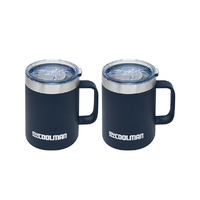 myCOOLMAN 2 x Thermal 414ml Stainless Steel Mug Pack