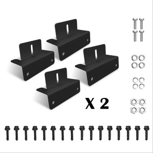 Adjustable Black Aluminium Solar Panel Bracket, Pack of 8