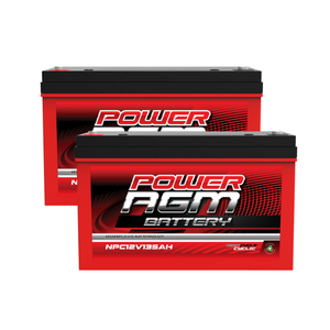 Power AGM 2 x 135Ah 12V Deep Cycle Battery, NPC12V135AH