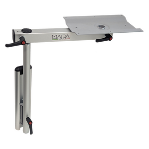 Nuova Mapa Onda Swivel Aluminium Table Leg, Silver Anodized. # 0612100