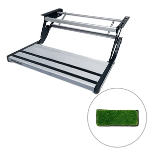 Aussie Traveller Black Manual Single Drop Down Step