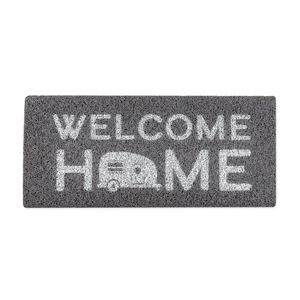 Camco RV Wrap Around Step Rug - Welcome Home - Gray / White. 53195