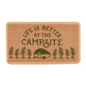 Camco Scrub Rug - Brown and Dark Green - Small. 53198