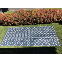 DLG Australia 270 x 480 cm Rectangle Recycled Mat, Dark Grey/Cream