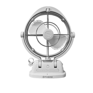 Sphere White Viento Fan and Light