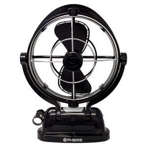 Sphere Black Viento 12/24V Fan with Light, USB + Remote