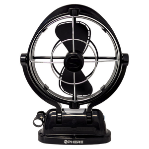 Sphere Black Viento Fan and Light