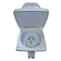 CMS White 15A Plug Power Inlet. JIL15 WT