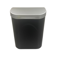 Aussie Traveller Black DC Door Bin with Silver Lid