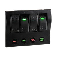 Narva 4-Way 12/24V LED Switch Panel with Circuit Breaker Protection