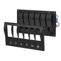 Narva 6-Way 12/24V LED Switch Panel with Circuit Breaker Protection