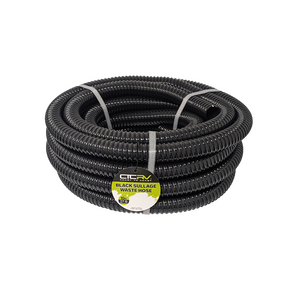 Coast RV Black Sullage Waste Hose, 10m Roll - 27mm I.D.