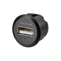 Narva 12-24V Heavy Duty Mini Flush Mount USB Socket