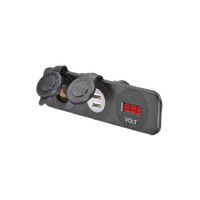 Narva Heavy-Duty Accessory / Dual USB Socket & 12/24V DC LED Volt Meter