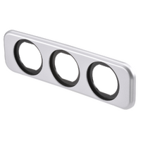 Narva Triple Flush Mount Housing, Silver