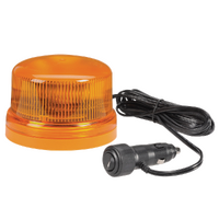 Narva Amber 'Eurotech' Low Profile LED Strobe/Rotator Light, 6 Selectable Flash Patterns, Orange Base
